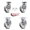 Service Caster 8 Inch V Groove Semi Steel Caster Set with Roller Bearing 2 Swivel Lock 2 Rigid SCC-35S820-VGR-BSL-2-R-2 - alternate 4